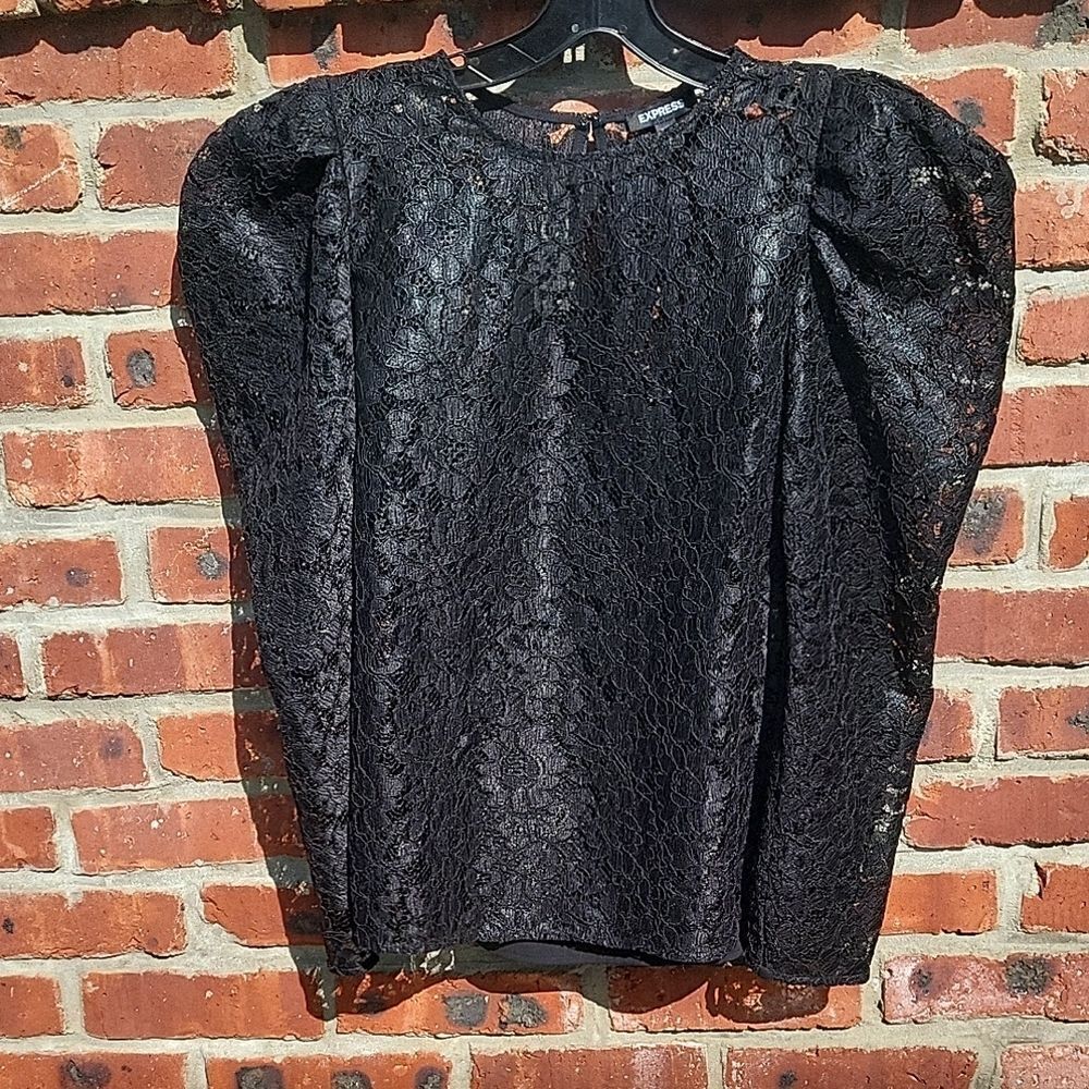 Elegant Black Lace Women's Top